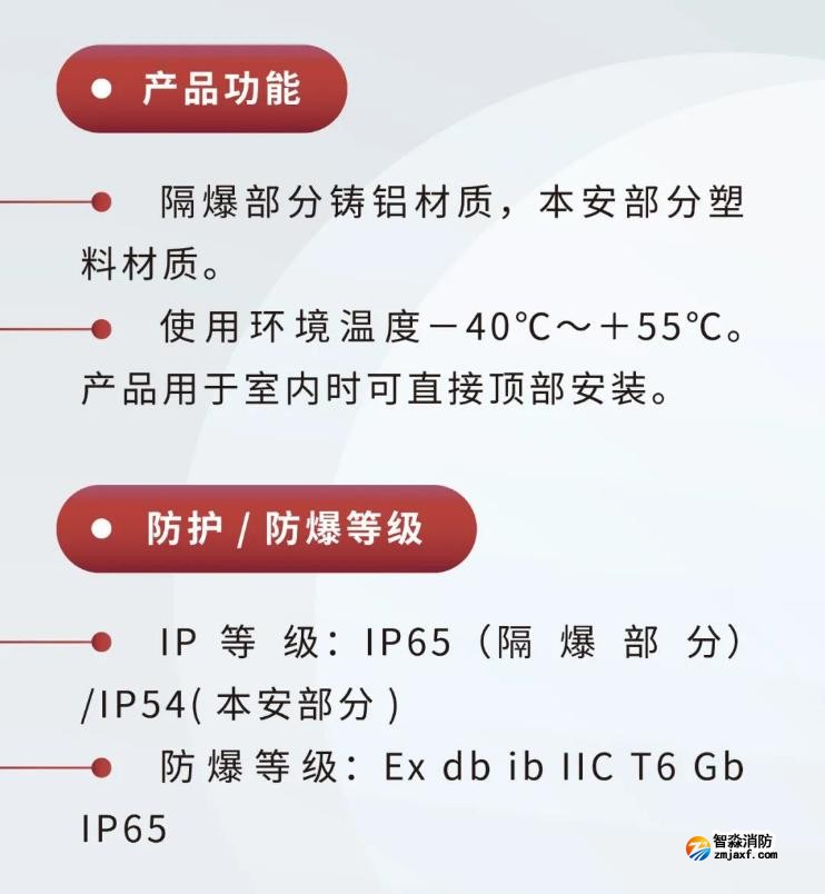 JTY-GM-GSTN9811(Ex)/WIS、GSTN9812(Ex)/WIS海灣隔爆煙感溫感產(chǎn)品功能